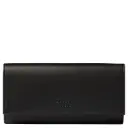 Portefeuille en cuir lisse 